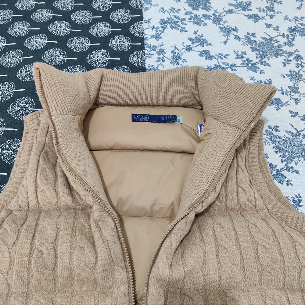 Ralph Lauren Beige Cable Knit Vest - Picture 5 of 6